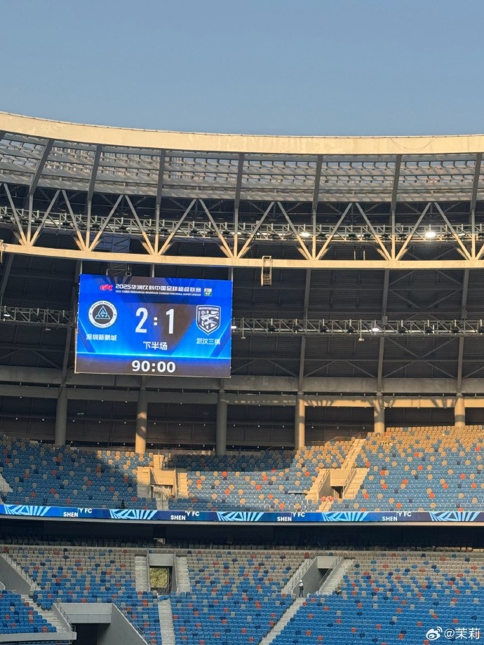  熱身賽：深圳新鵬城在常規時(shí)間2-1勝武漢三鎮，在加時(shí)賽2-2戰平