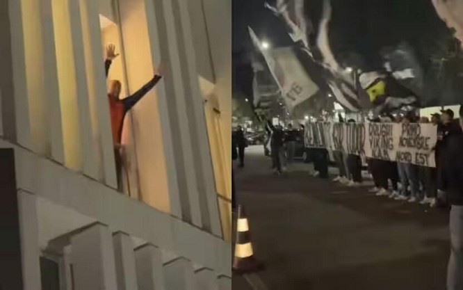  都體：尤文球迷來(lái)到酒店外支持新主帥，圖多爾向球迷們揮手致意